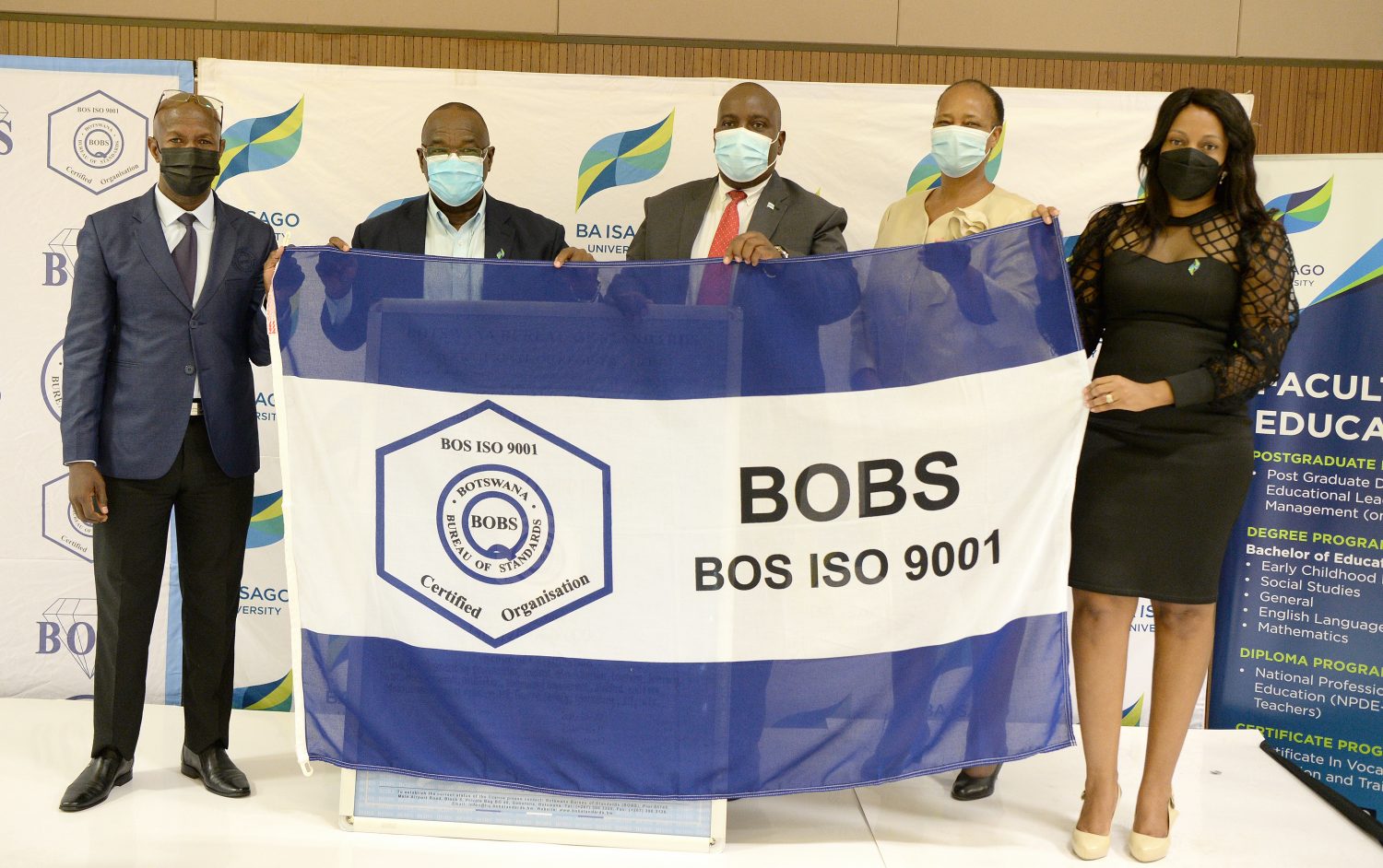 BA ISAGO University now BOBS ISO 9001:15 Quality Management System certified